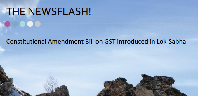 Constitutional Amendment Bill on GST introduced in Lok-Sabha”
