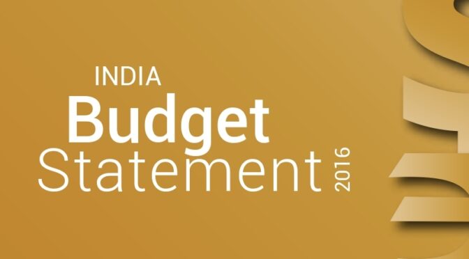 India Budget Statement 2016