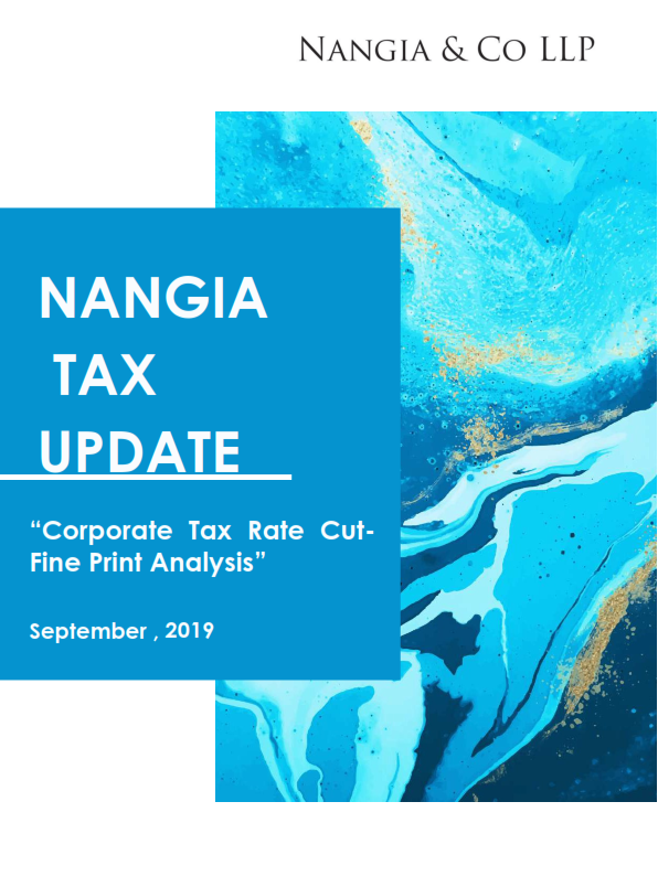 Corporate Tax Rate Cut- Fine Print Analysis